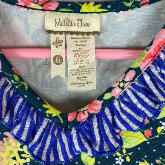 Matilda Jane Ferris Wheel green red girls dress 6 - Picture 4 of 7